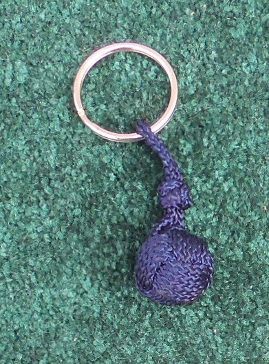Navy Blue Monkey Fist Keychain
