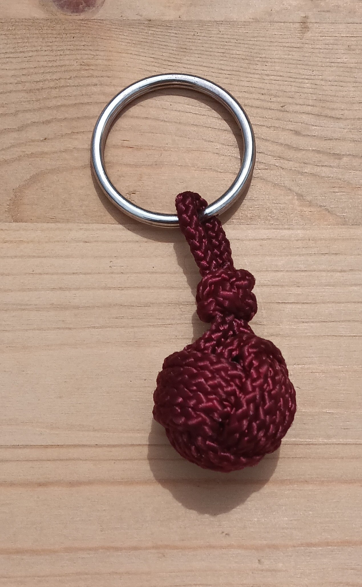 Black Cherry Monkey Fist Keychain