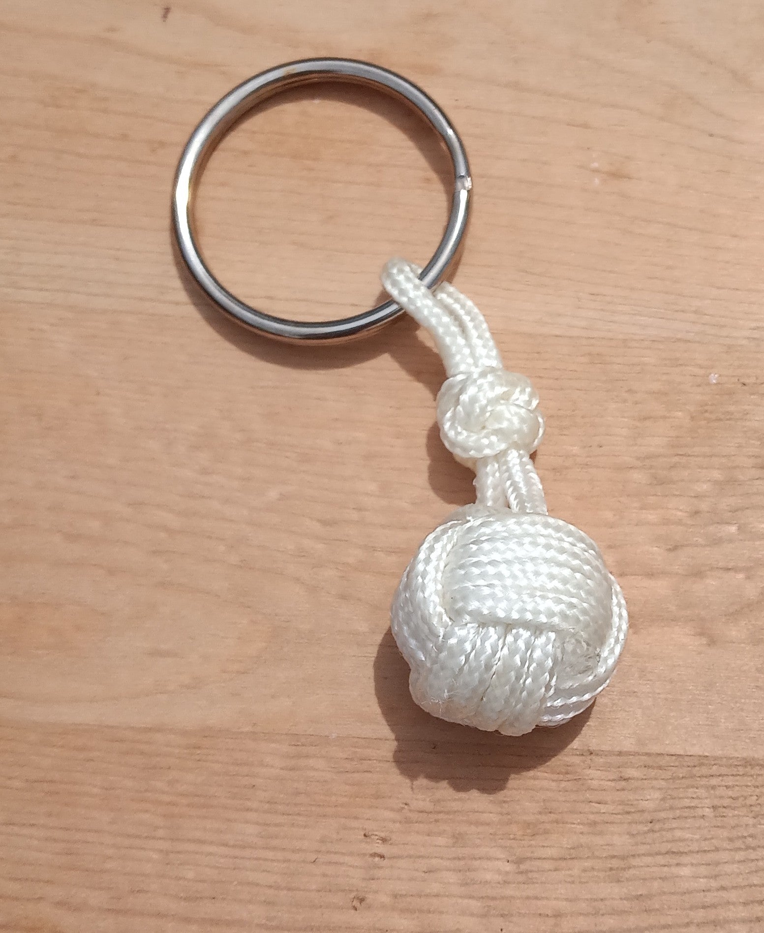 Pearl Necklace Monkey Fist Keychain